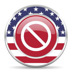 access denied american icon, usa flag