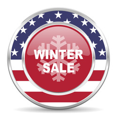 winter sale american icon, usa flag