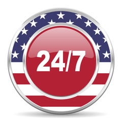 24/7 american icon, usa flag