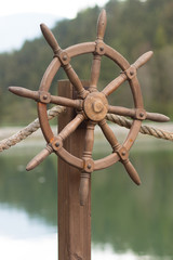Wodden rudder near a lake © tempisch
