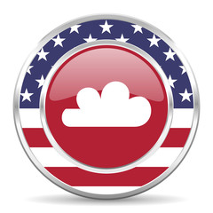 cloud american icon, usa flag