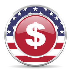 Obraz premium dollar american icon, usa flag