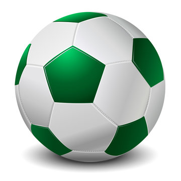 Detailed green fringe football ball