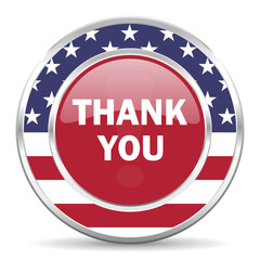 thank you american icon, usa flag