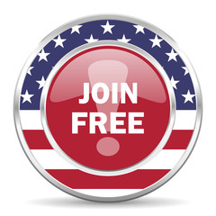 join free american icon, usa flag
