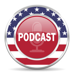 podcast american icon, usa flag