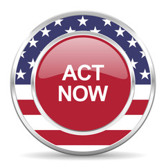 act now american icon, usa flag