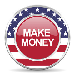 make money american icon, usa flag