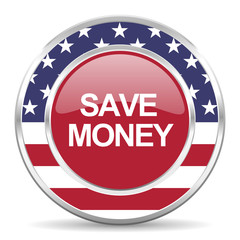save money american icon, usa flag