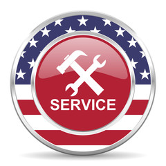 Fototapeta premium service american icon, usa flag