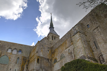 Fototapeta na wymiar Abbey of Mont Saint Michel, Normandy, France 