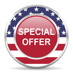 special offer american icon, usa flag
