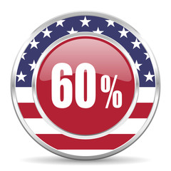 60 percent american icon, usa flag