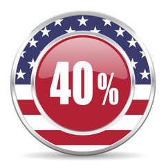 40 percent american icon, usa flag