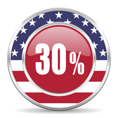 30 percent american icon, usa flag
