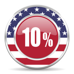 10 percent american icon, usa flag