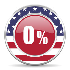 0 percent american icon, usa flag