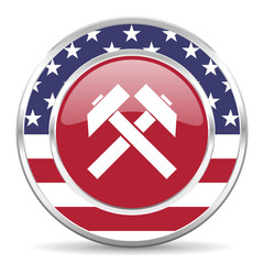 mining american icon, usa flag