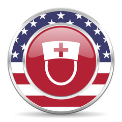 nurse american icon, usa flag