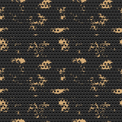 Abstract dotted black metal background