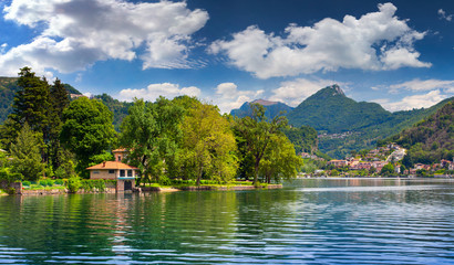 Fototapeta premium View of Lake Lugano