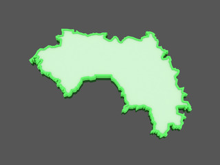 Map of Guinea.