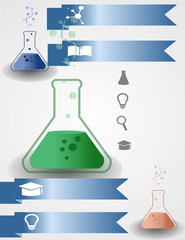 test tubes with liquid and line