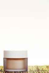 Skincare cream isolated on white background.