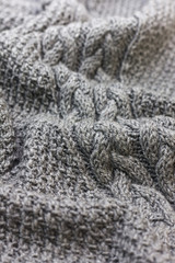 gray knitted fabric