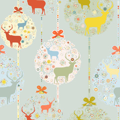 Colorful Christmas seamless pattern. EPS 8