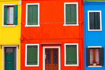 Obraz na płótnie Canvas Painted houses in Burano, Italy