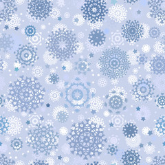 Seamless snowflakes background for winter. EPS 8
