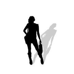 Vector silhouette of a woman.