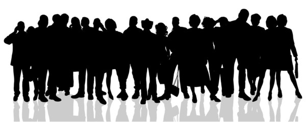 Vector silhouette of a people.