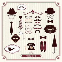 Vintage style elements set