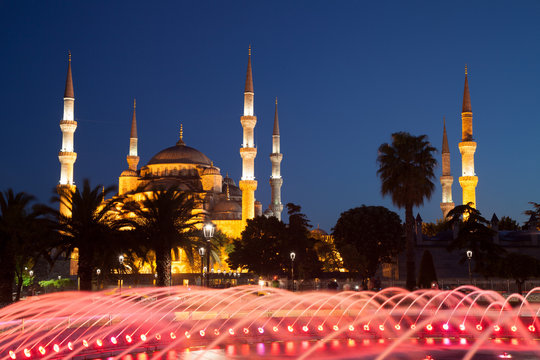 Blue Mosque (Sultan Ahmet) at night, Istanbul