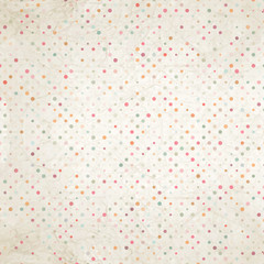Aged and worn paper with polka dots. EPS 10