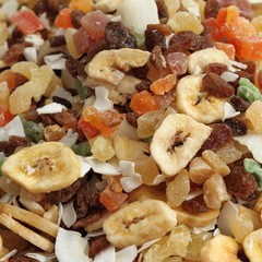 mixed dry fruit snack as background