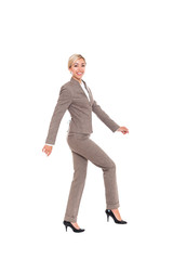Businesswoman full length isolated