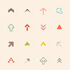 Flat Design Arrows Set Vector Illustration