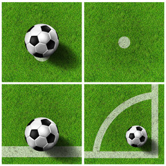 Fototapeta na wymiar Illustration of a soccer field