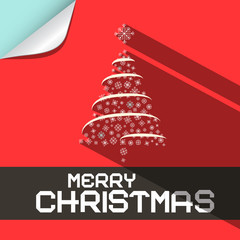 Merry Christmas Flat Design Paper Background
