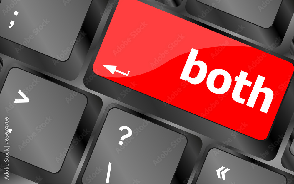 Poster border button on computer pc keyboard key