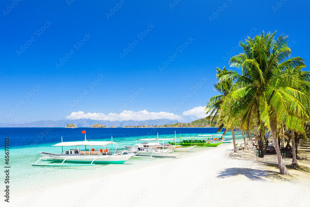 Poster boat on beach