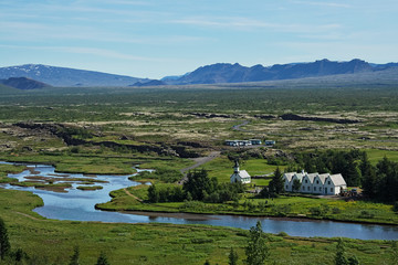 Fototapeta premium The Thingvellir national park, southwestern Iceland.