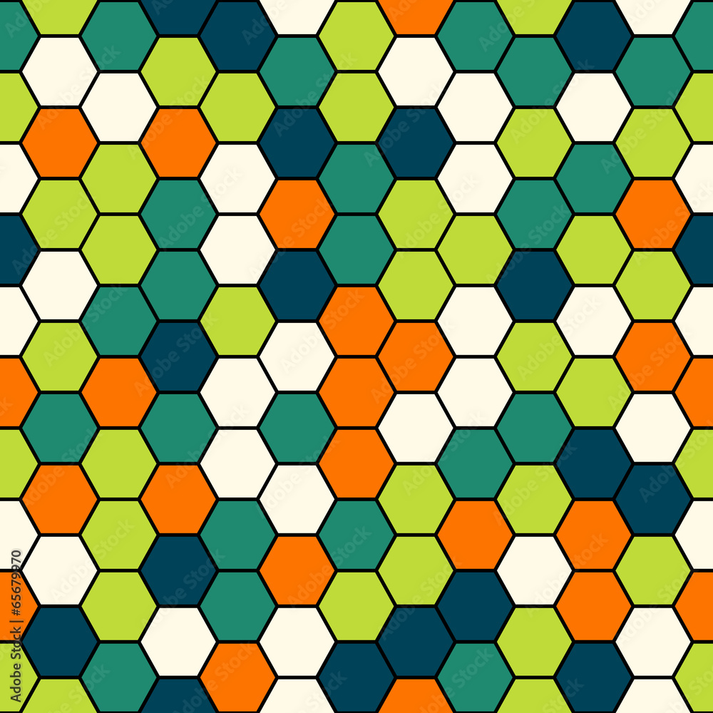 Wall mural Hexagon seamless pattern