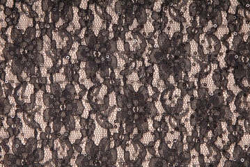 black guipure with spangles
