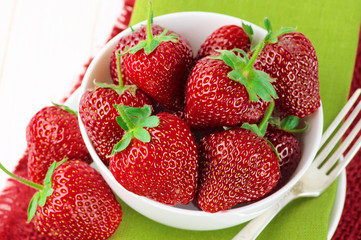 Strawberries in bowl