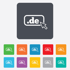 Domain DE sign icon. Top-level internet domain