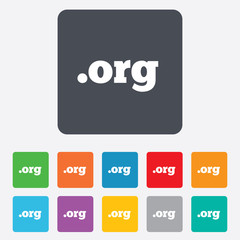 Domain ORG sign icon. Top-level internet domain